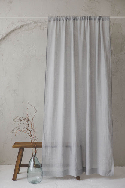 Rainy day linen sheer curtain