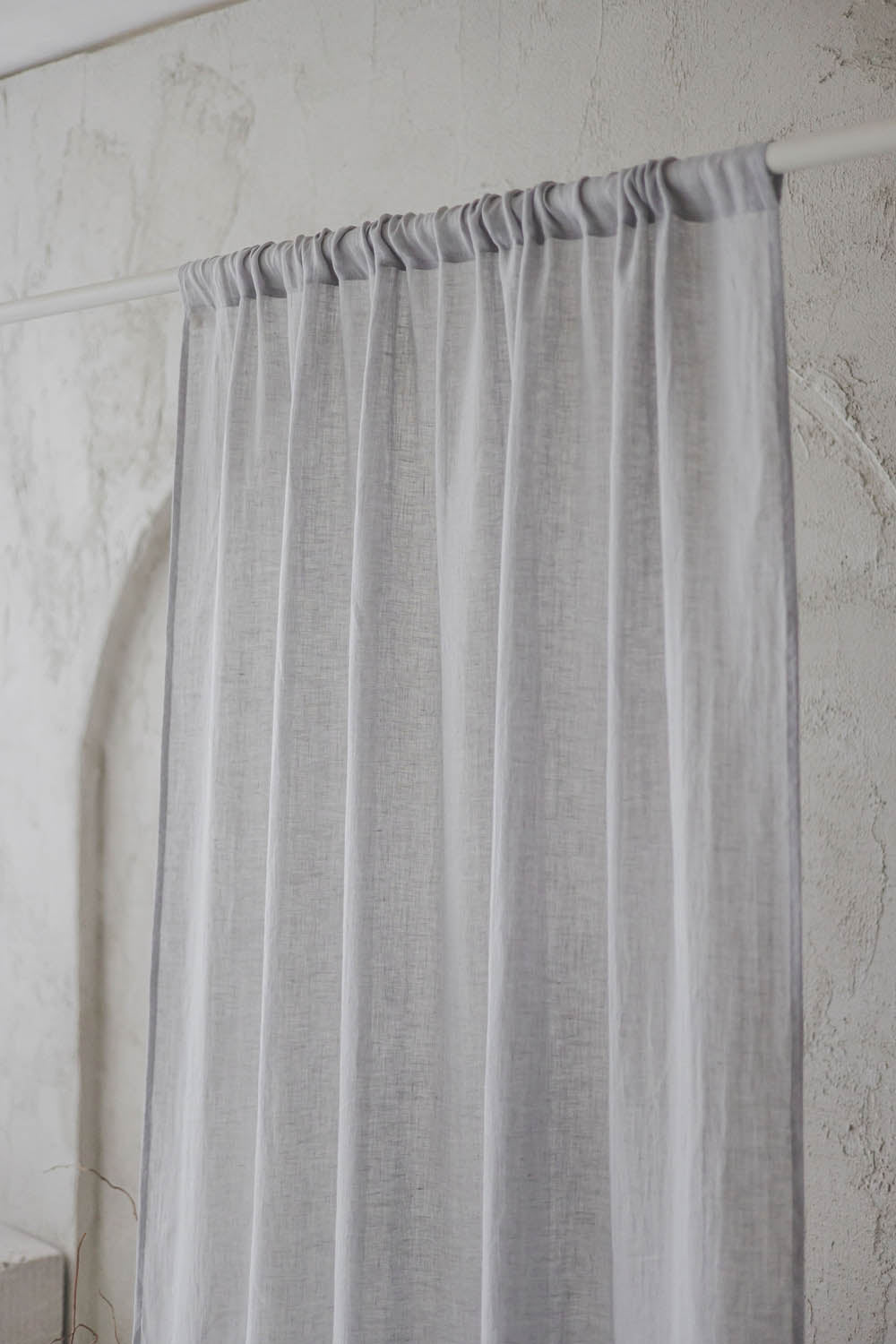 Rainy day linen sheer curtain