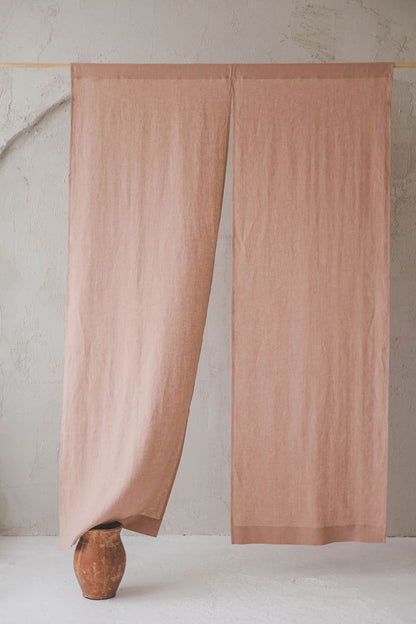 Misty Rose Linen Noren Curtain