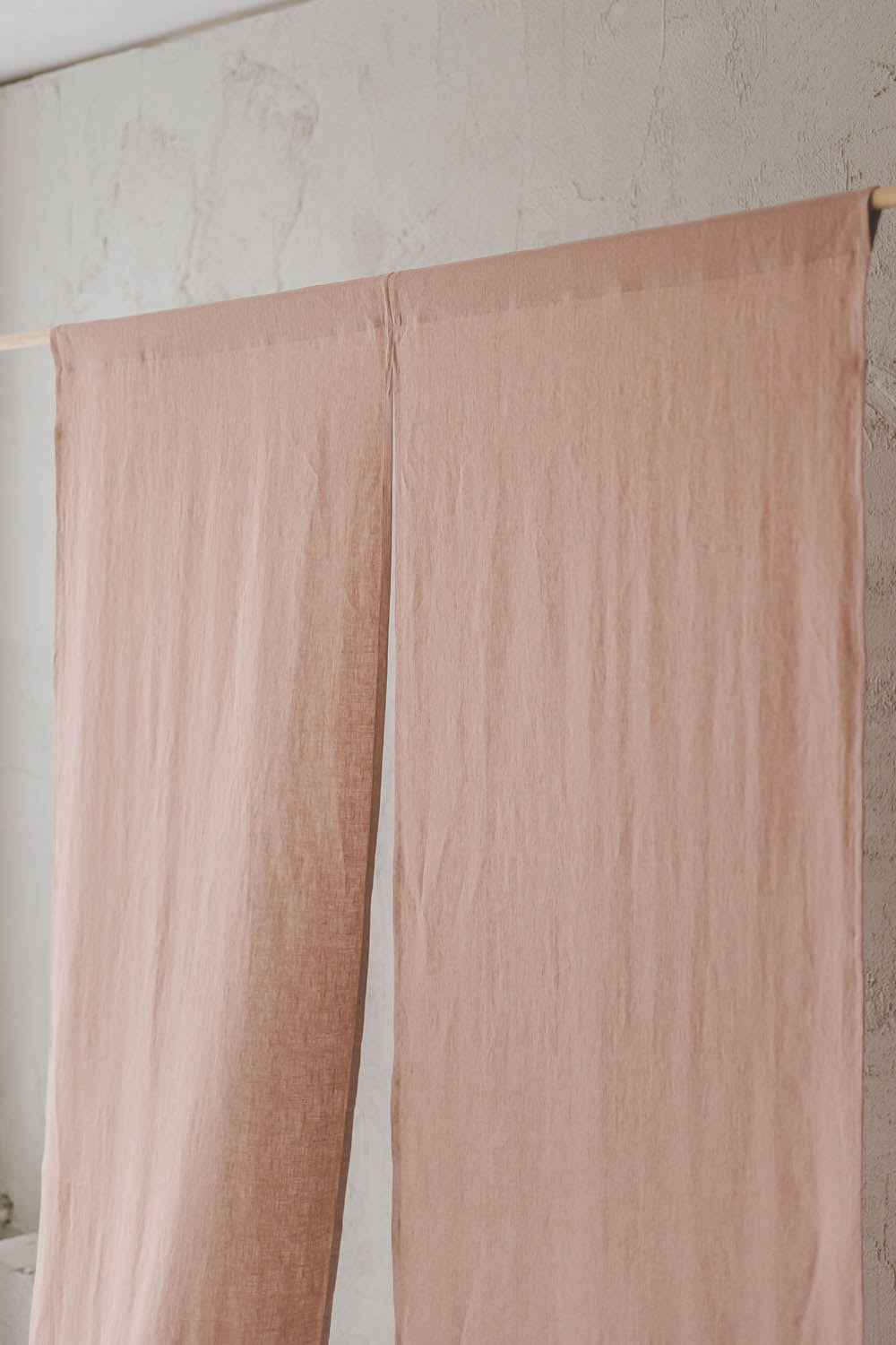 Misty Rose Linen Noren Curtain