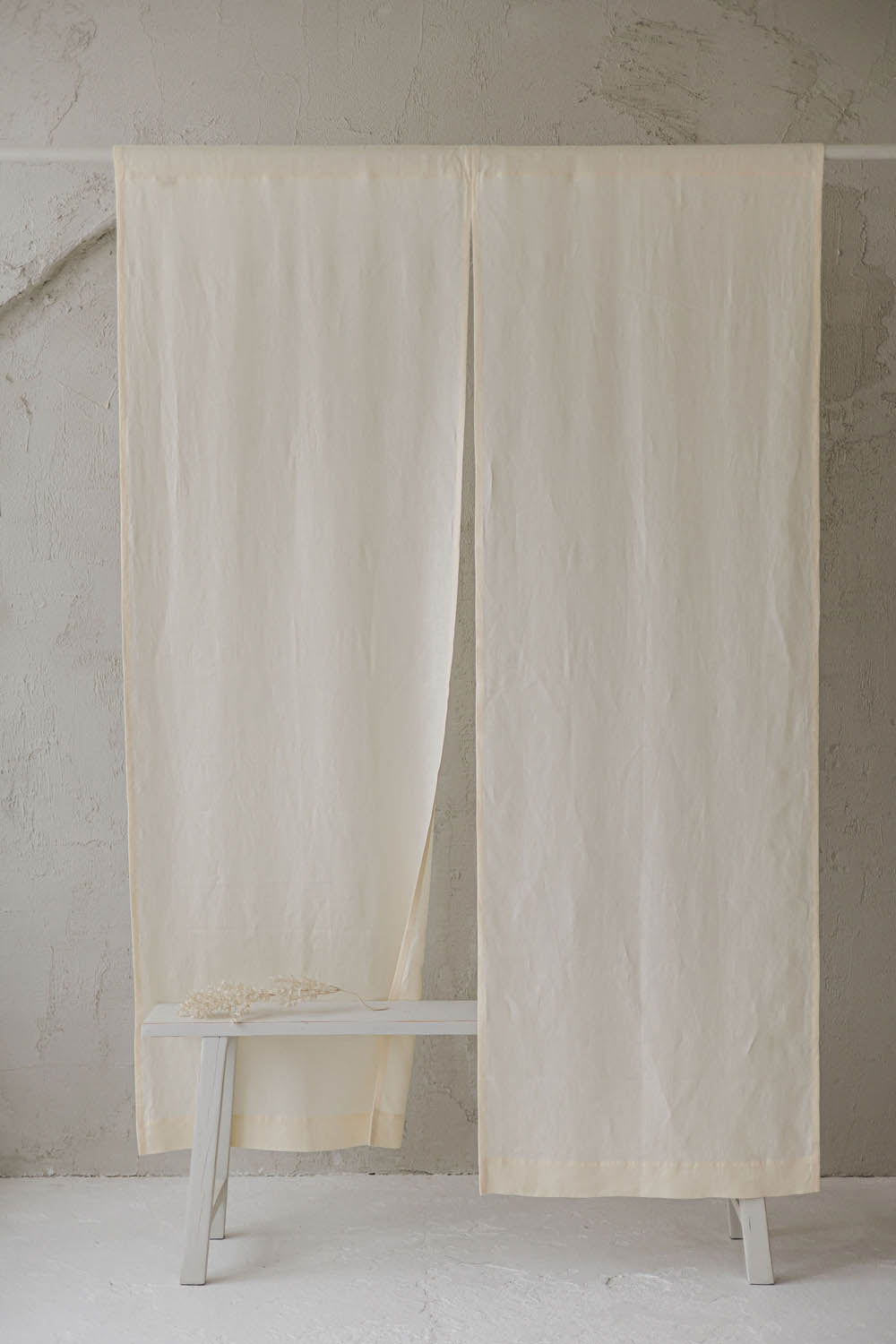 Cream Linen Noren Curtain