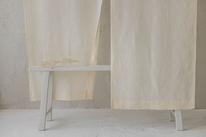 Cream Linen Noren Curtain