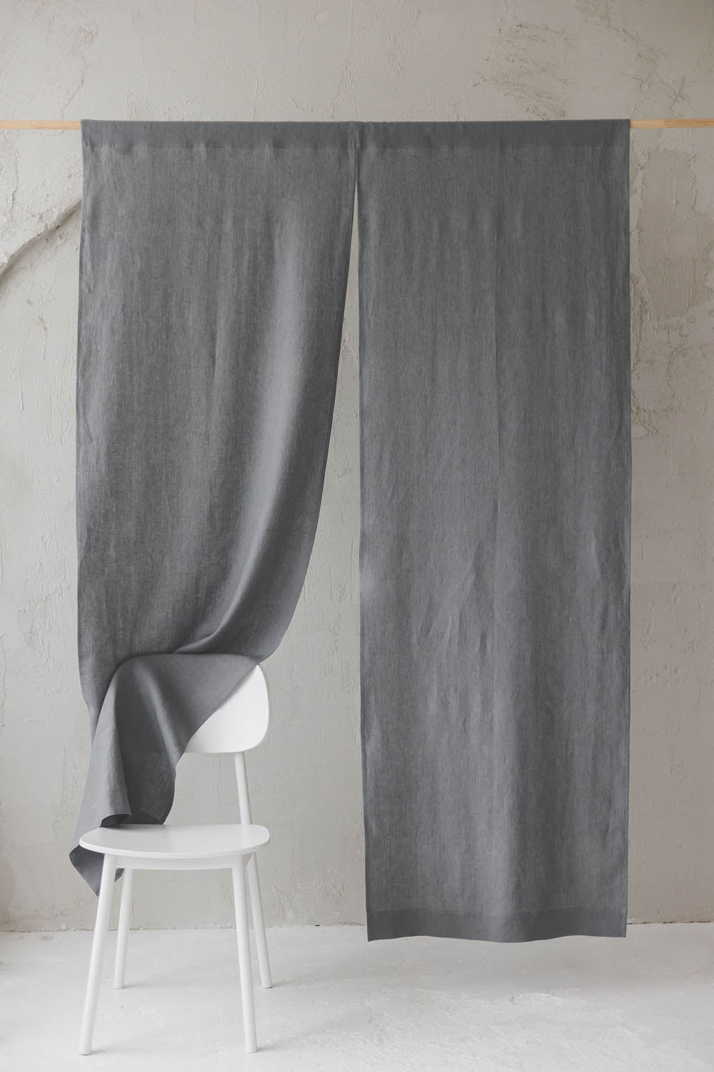 Grey Linen Noren Curtain