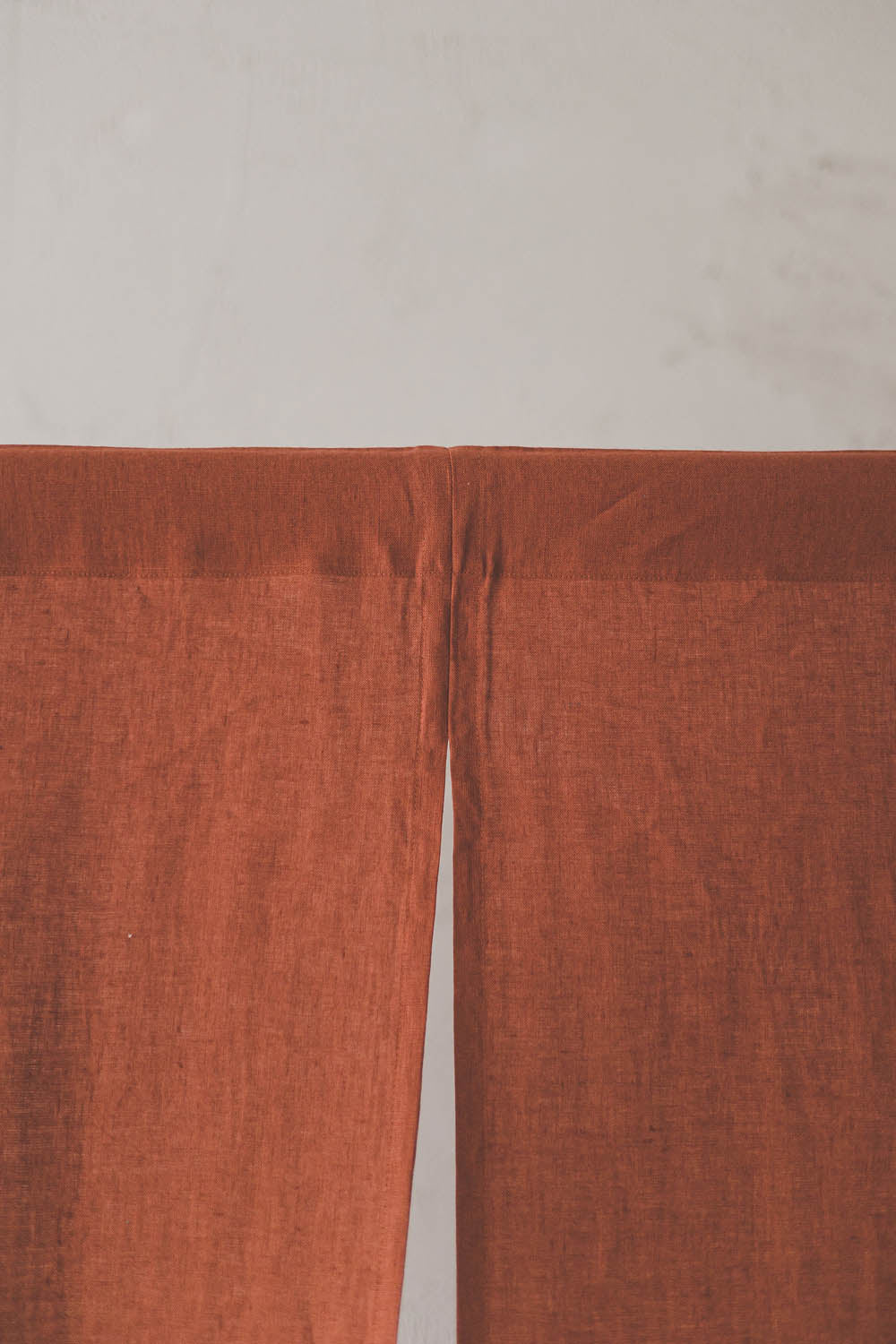 Burnt Orange Linen Noren Curtain