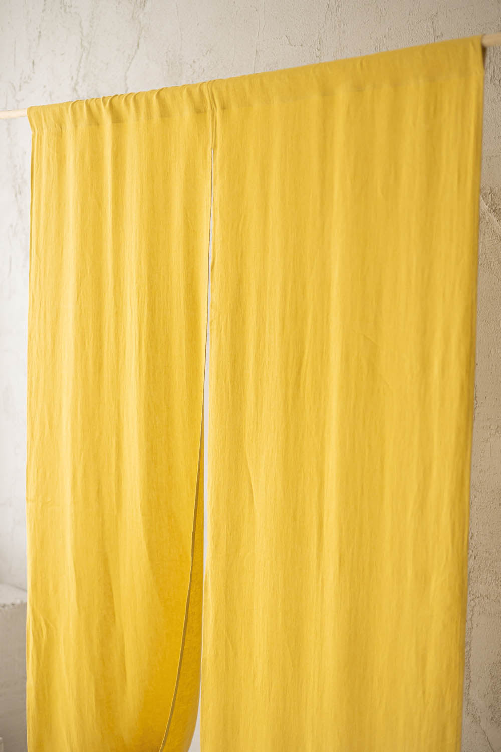 Mimosa Yellow Linen Noren Curtain