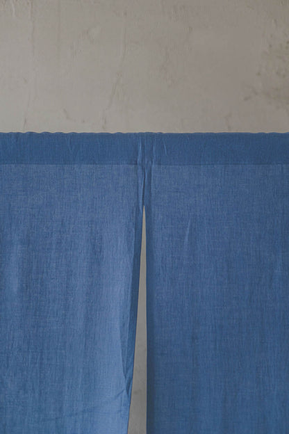 Denim Blue Linen Noren Curtain