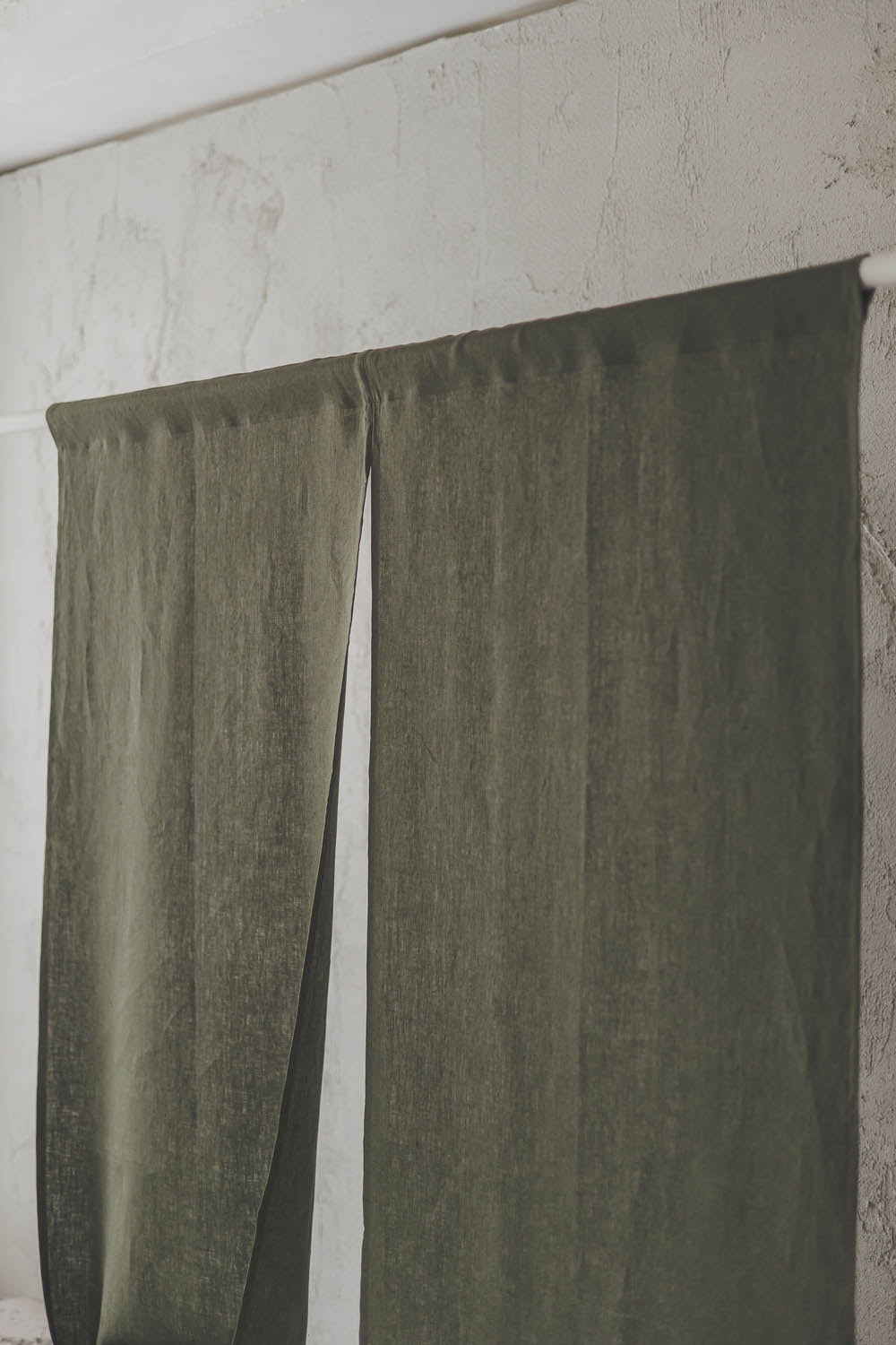 Forest Green Linen Noren Curtain