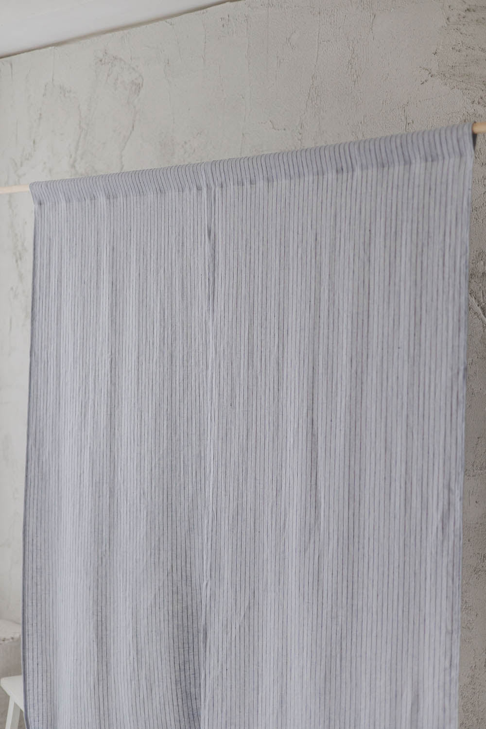 Grey with Black Stripes Linen Noren Curtain