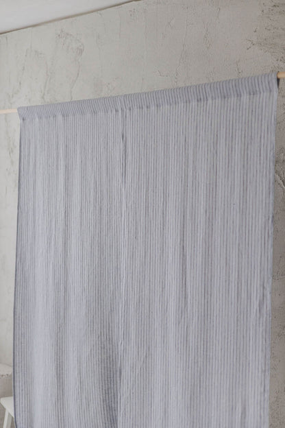 Grey with Black Stripes Linen Noren Curtain