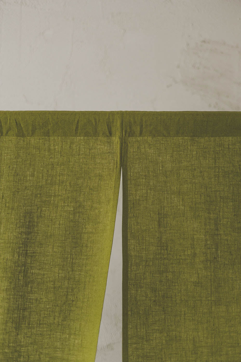 Moss Green Linen Noren Curtain