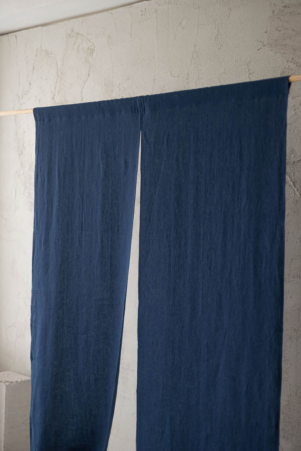 Midnight Blue Linen Noren Curtain