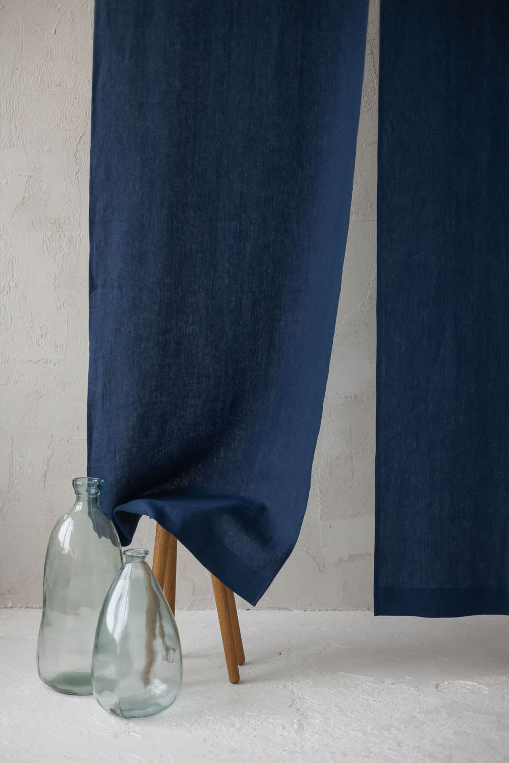 Midnight Blue Linen Noren Curtain
