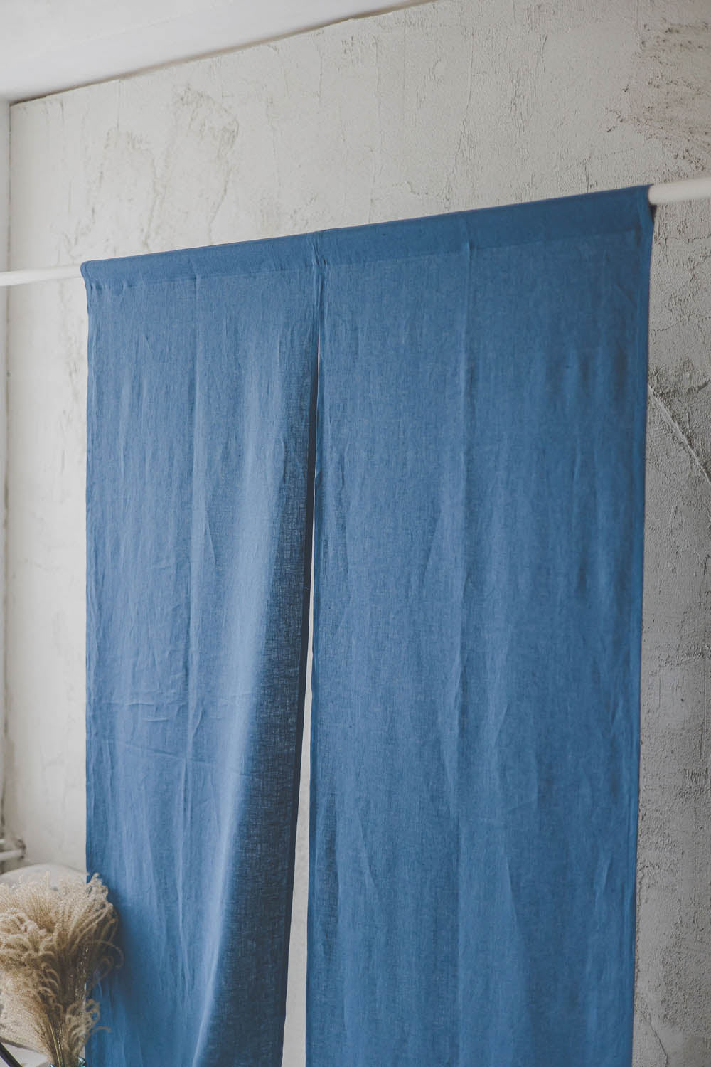 Cornflower Blue Linen Noren Curtain