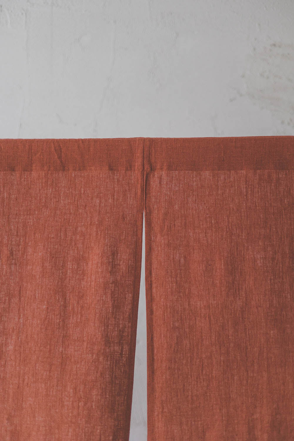 Burnt Orange Heavyweight Linen Noren Curtain