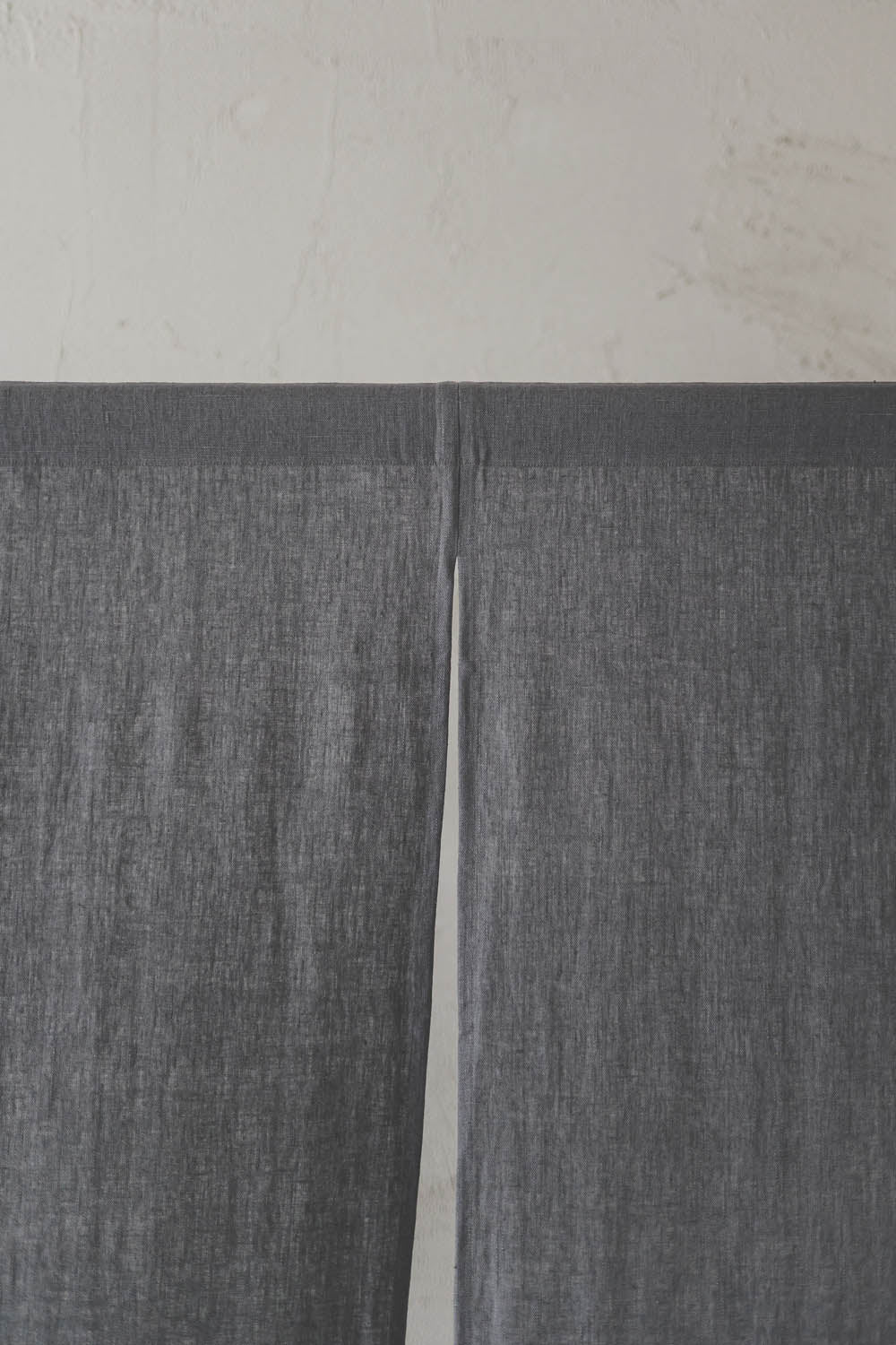 Charcoal Gray Heavyweight Linen Noren Curtain