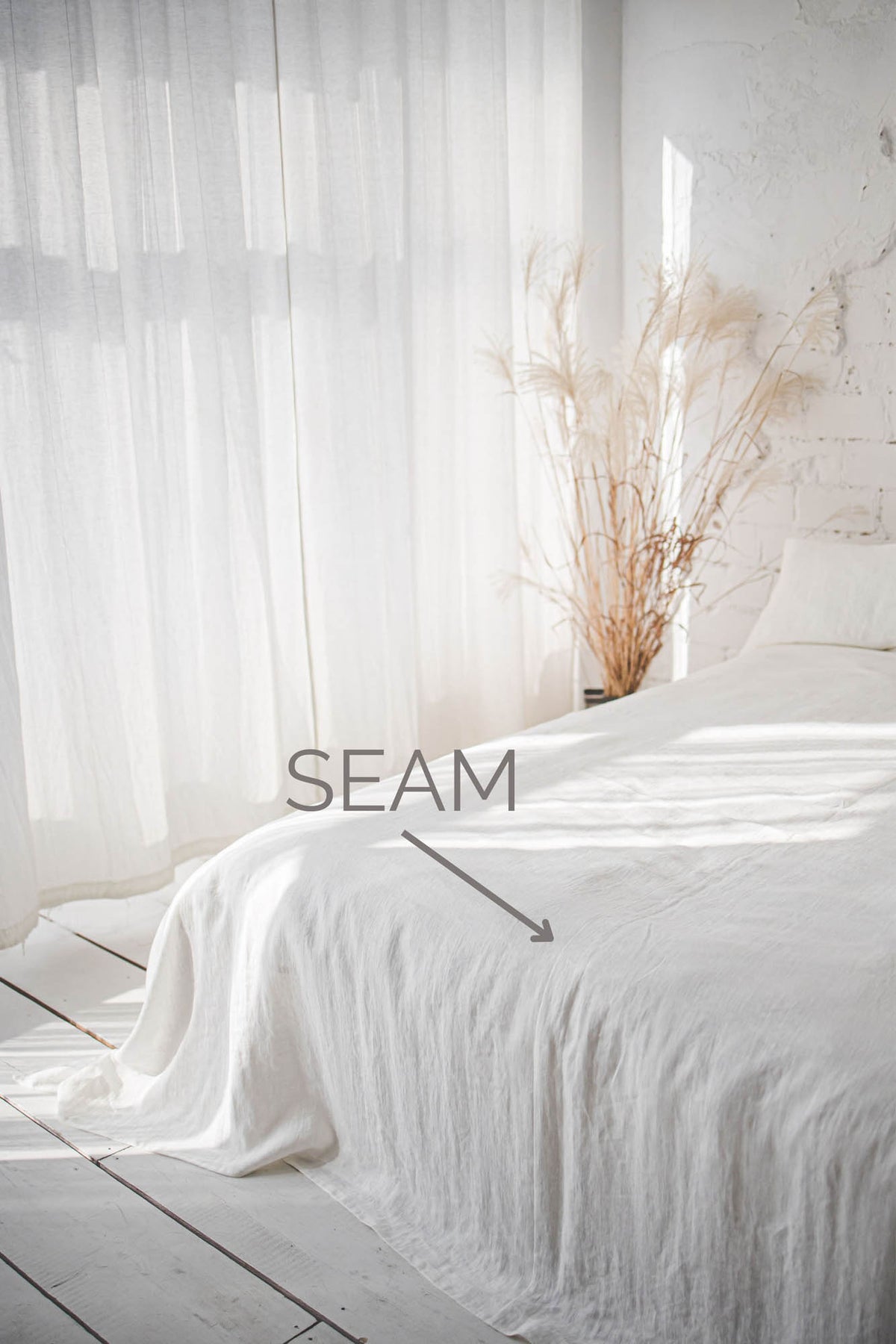 Checkered linen flat sheet