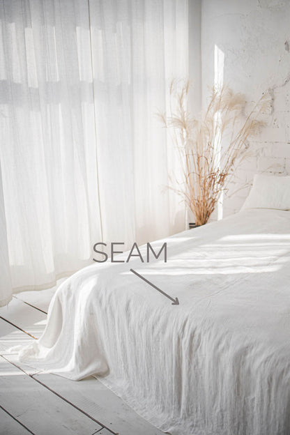 Checkered linen flat sheet