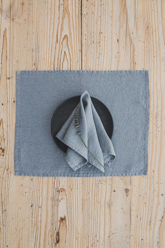 Grey linen napkins