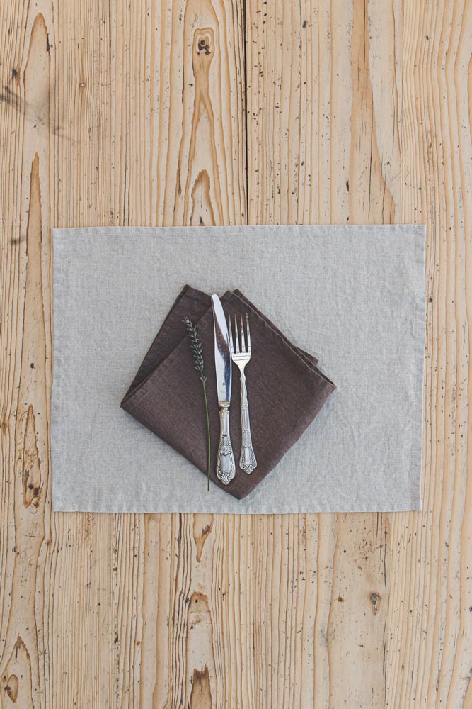 Cocoa linen napkins