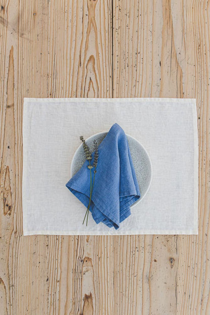 Denim blue linen napkins