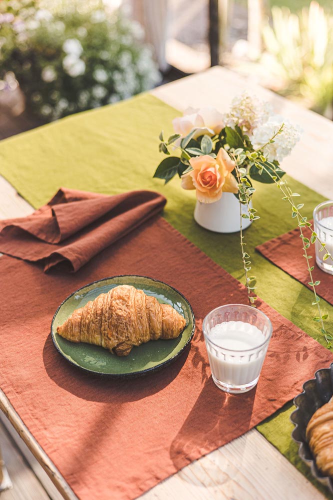 Burnt orange linen napkins