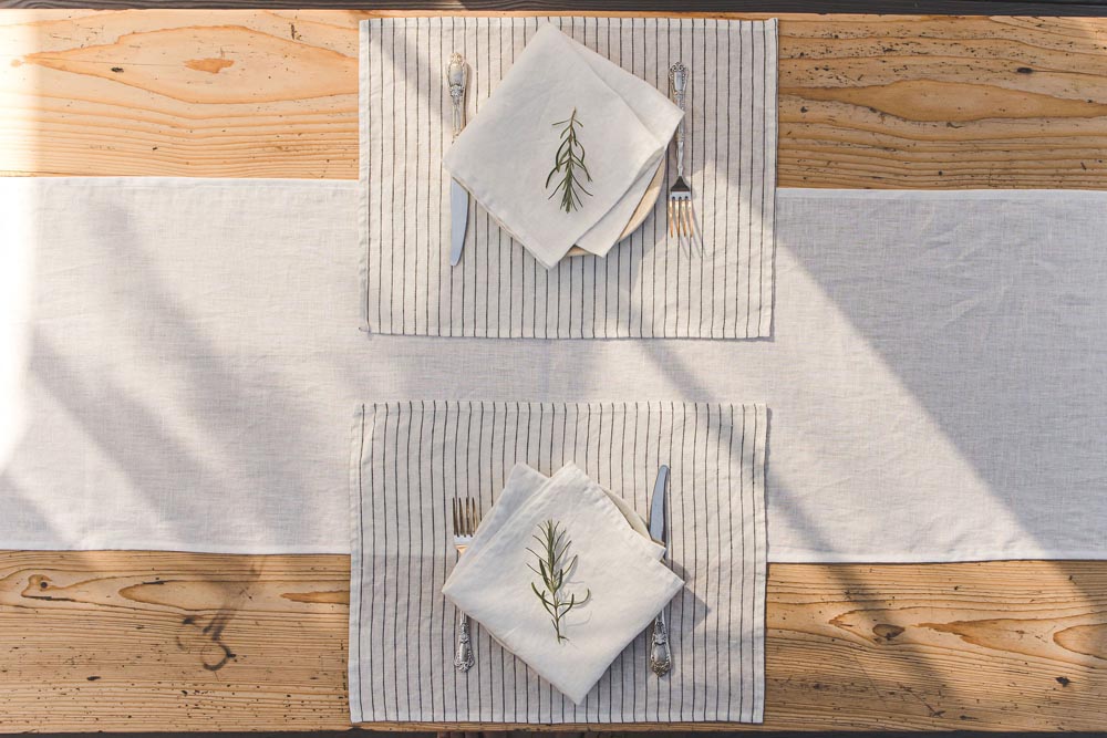 Off white linen napkins