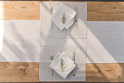 Off white linen napkins