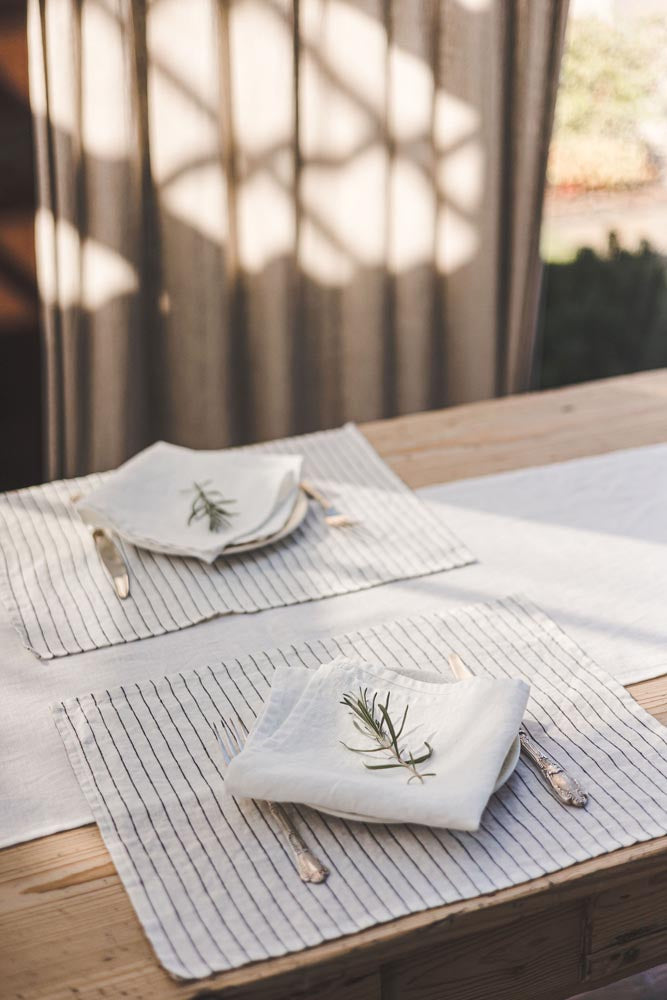 Off white linen napkins