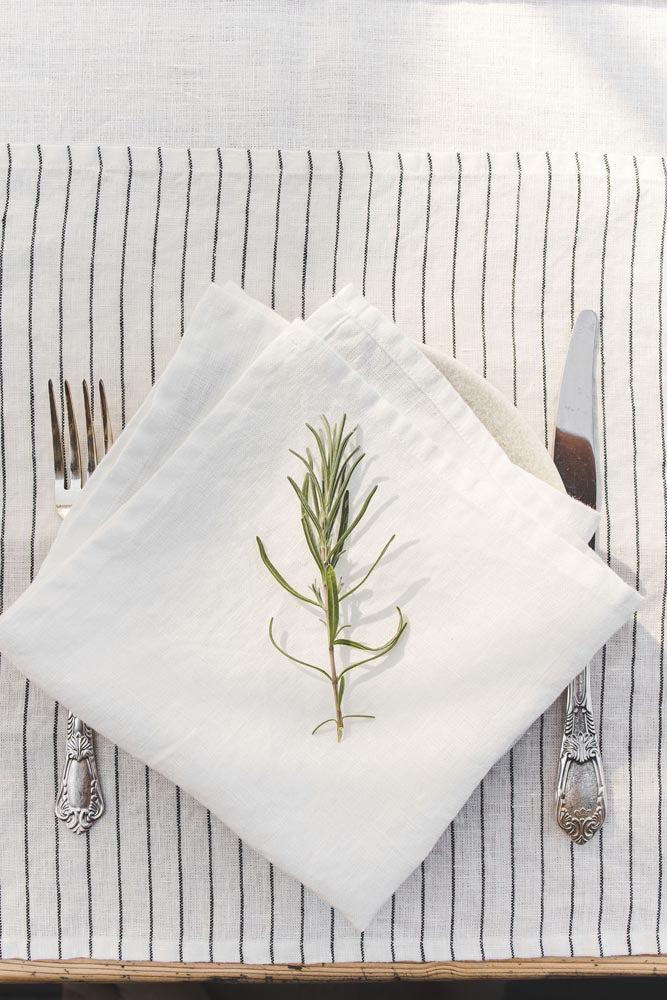 Off white linen napkins