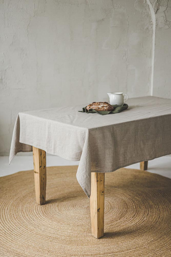 Natural linen tablecloth