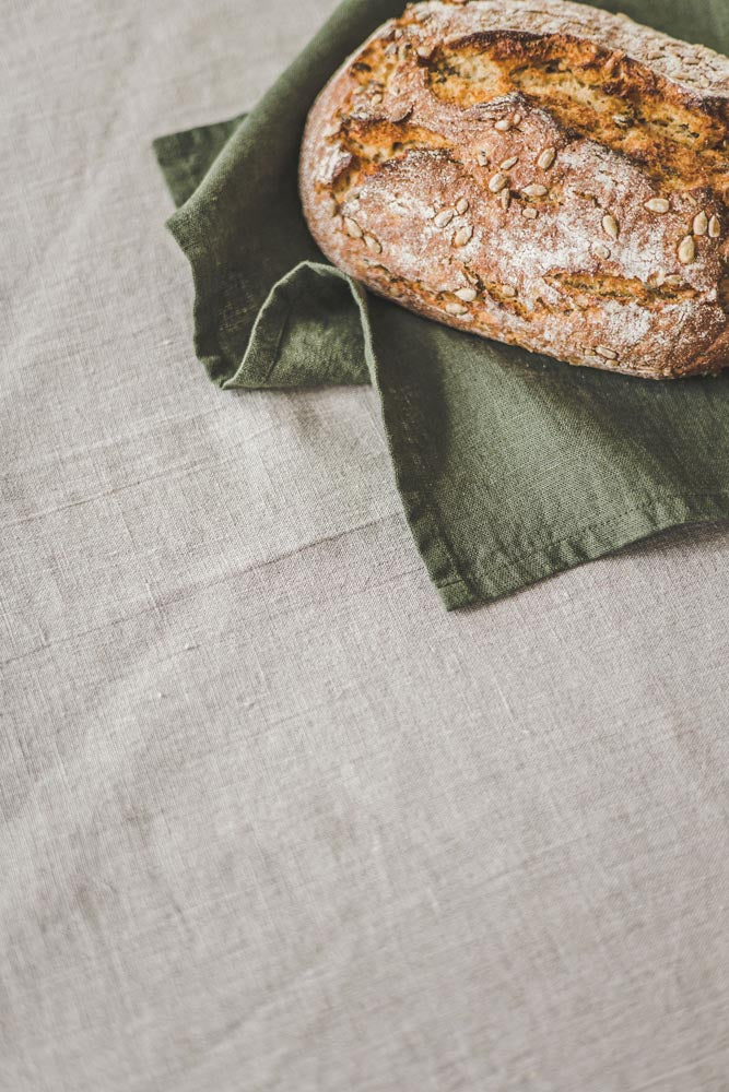 Natural linen tablecloth