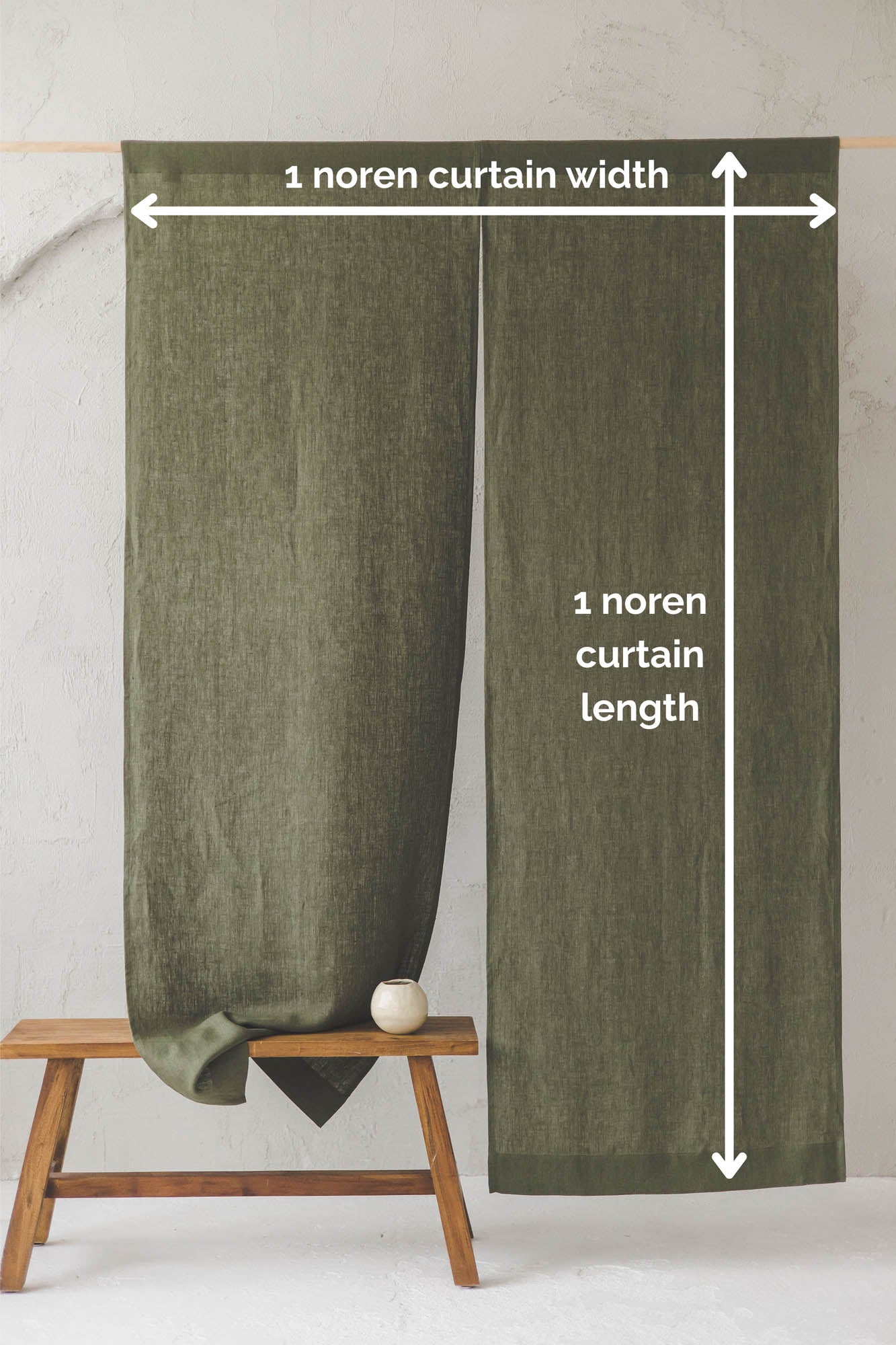 Grey Linen Noren Curtain – ForestlandLinen