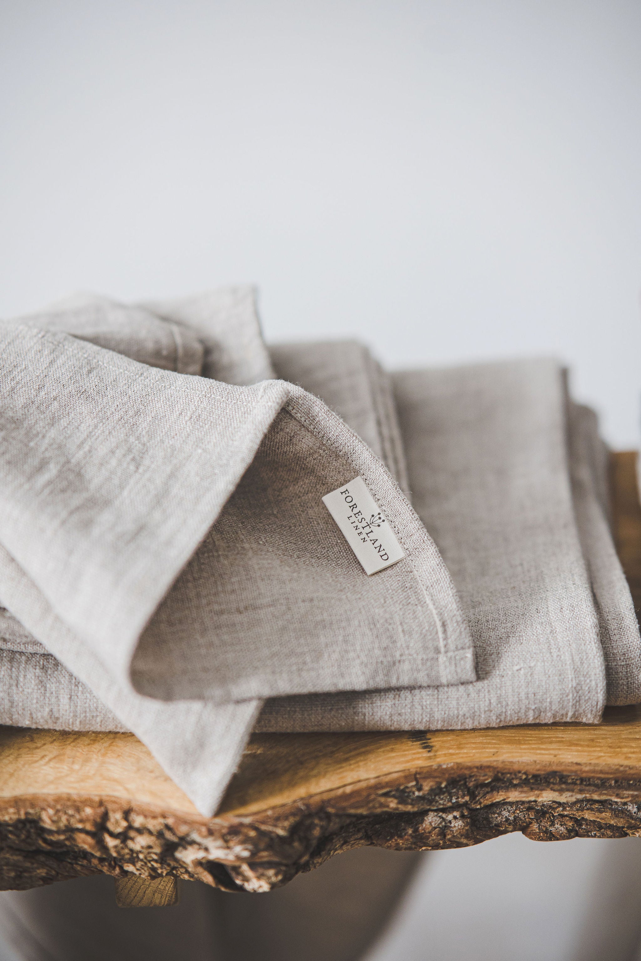 Natural linen bath towels