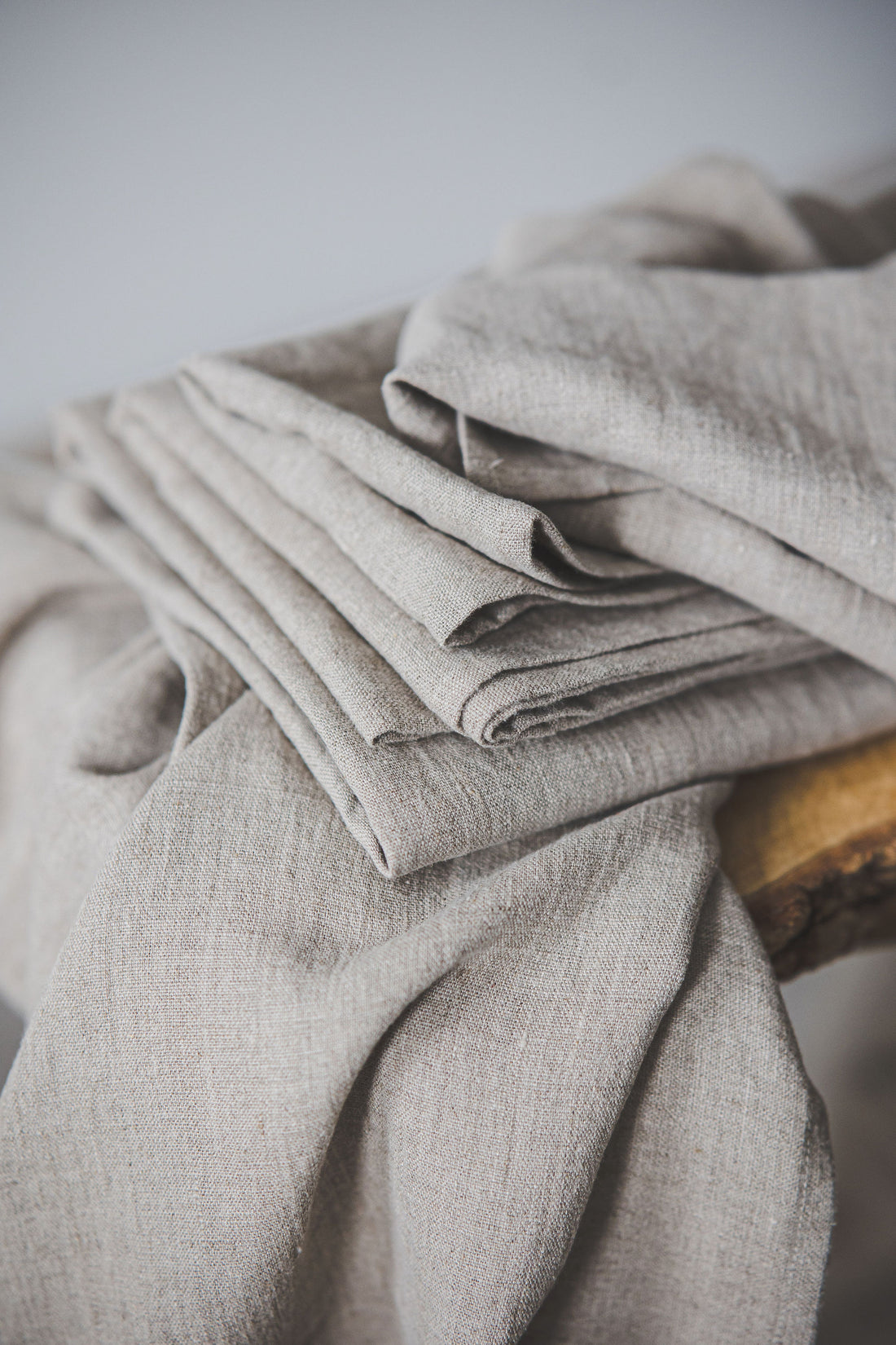 Natural linen bath towels