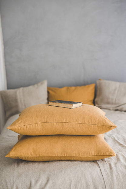 Camel heavyweight linen pillowcase