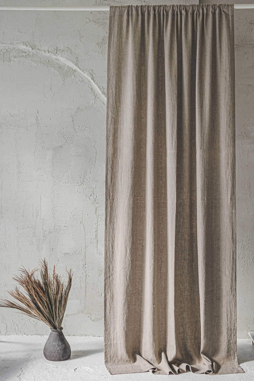 Heavyweight natural linen curtain