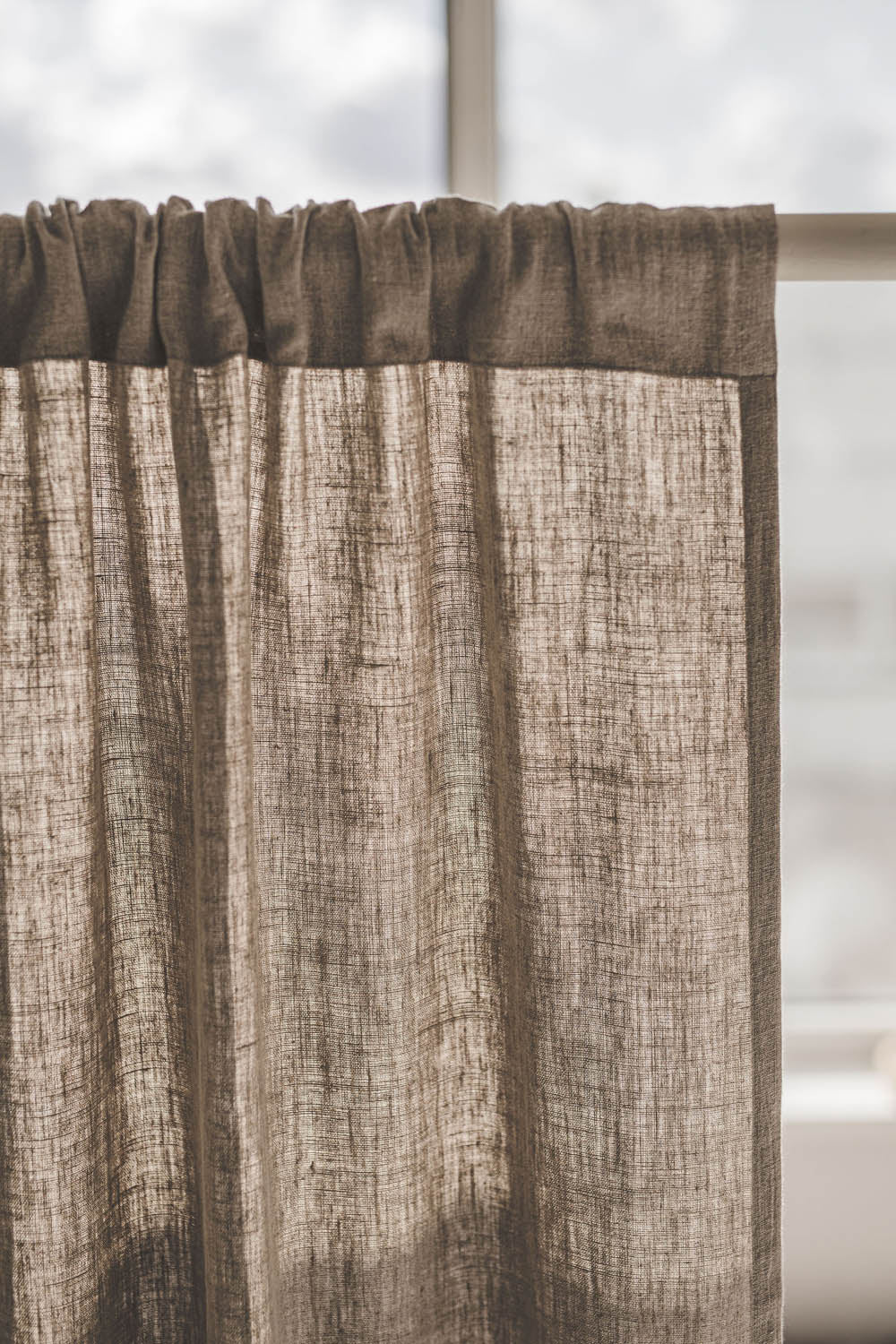 Heavyweight natural linen curtain