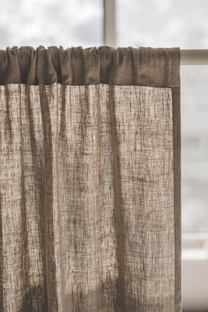 Heavyweight natural linen curtain