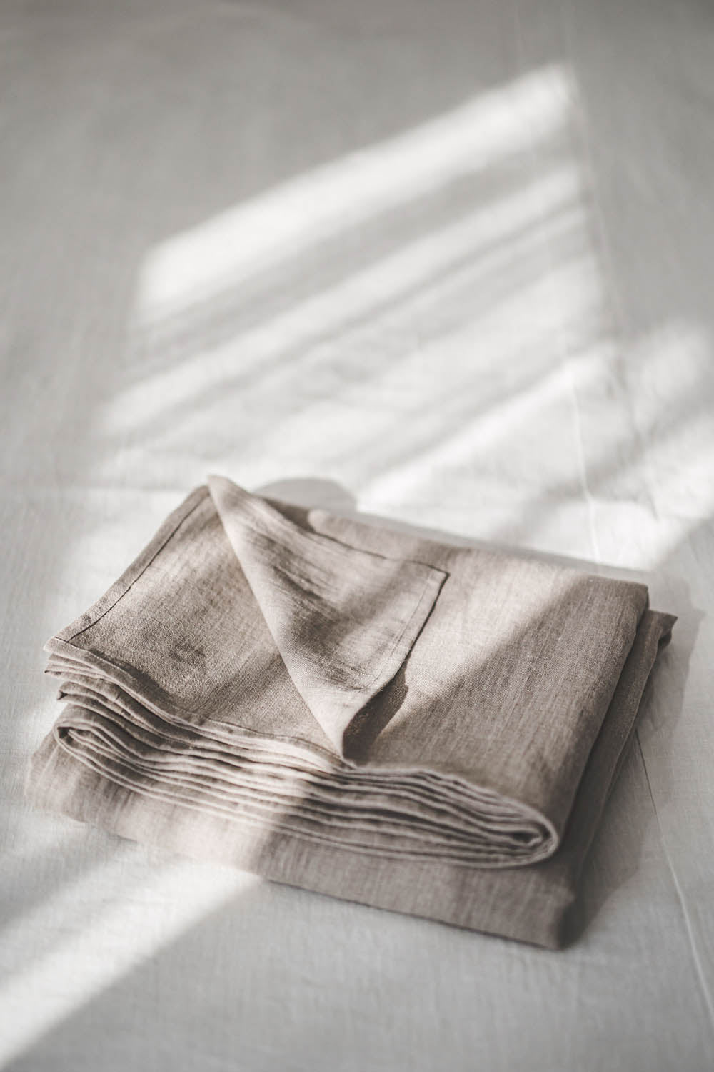 Natural linen flat sheet