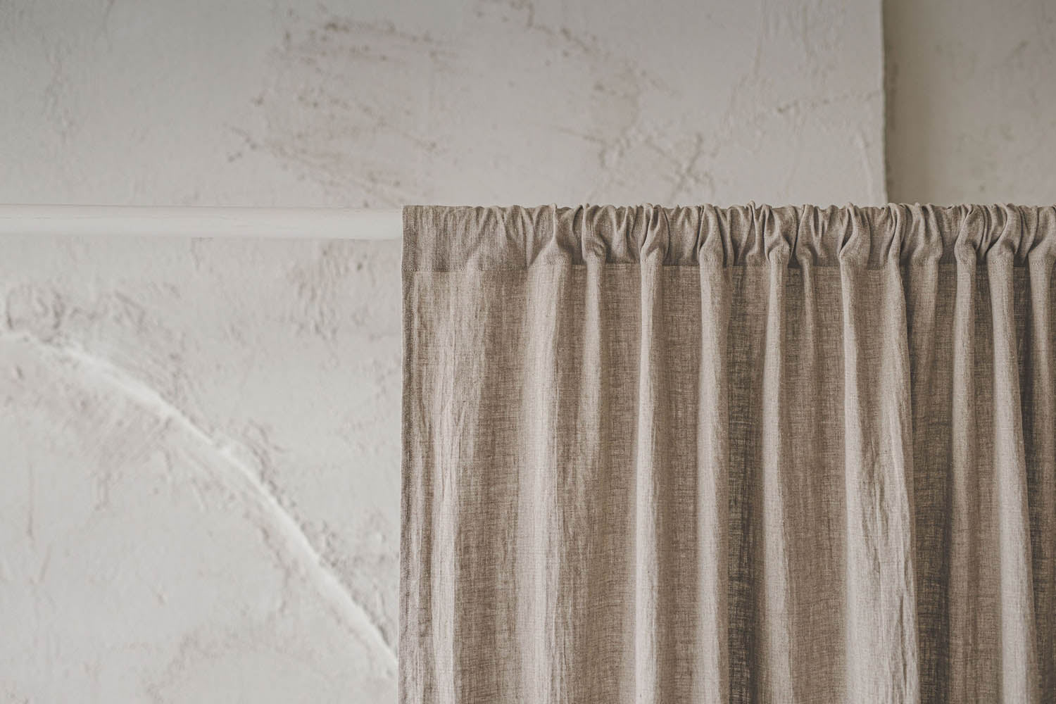 Natural linen curtain