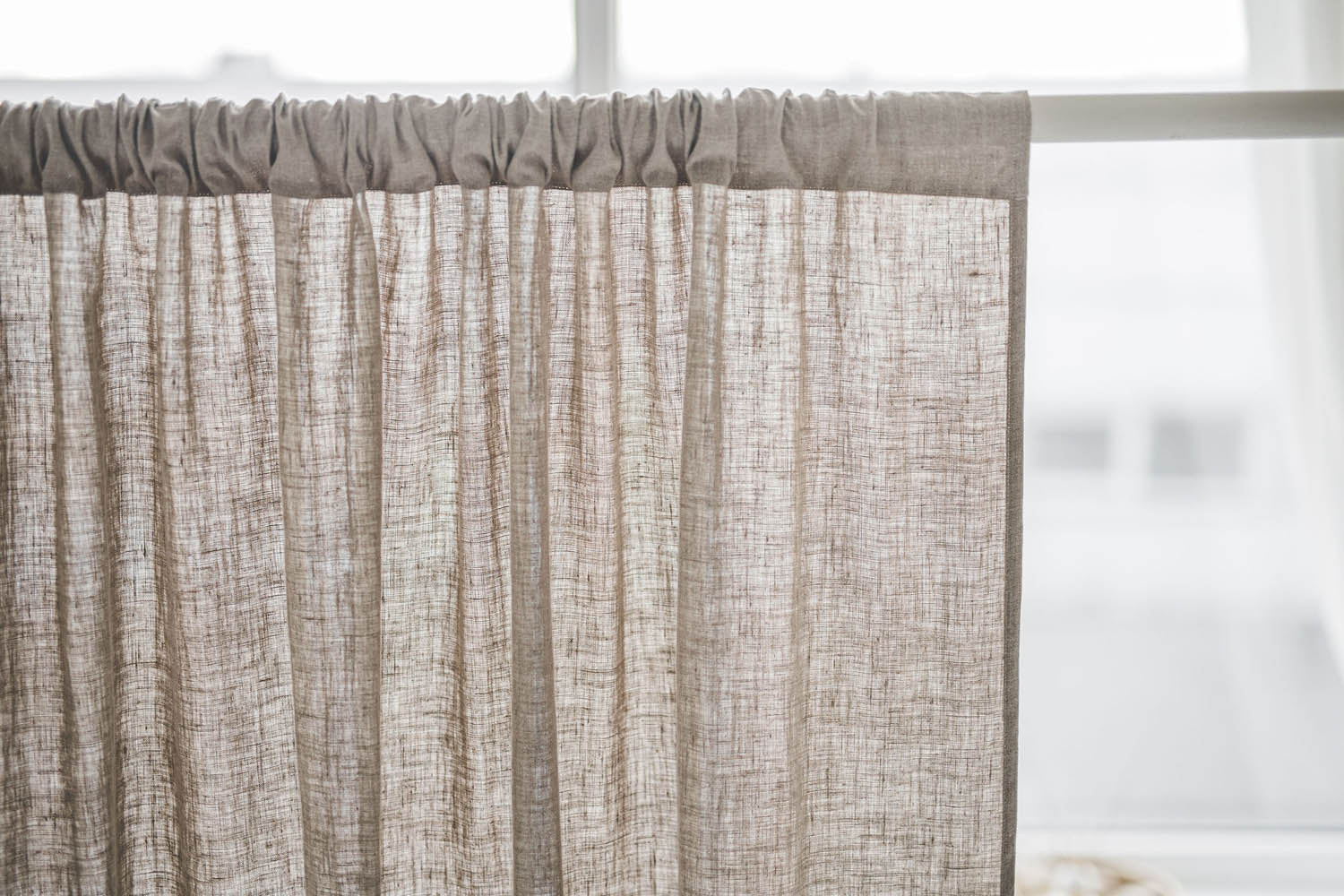 Natural linen curtain