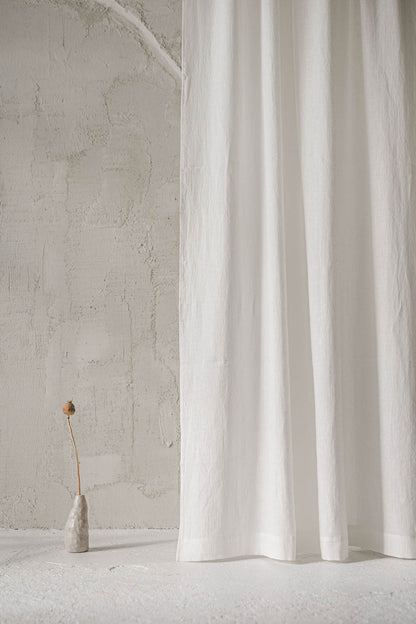 Off white linen curtain