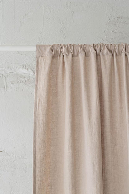 Sand linen curtain