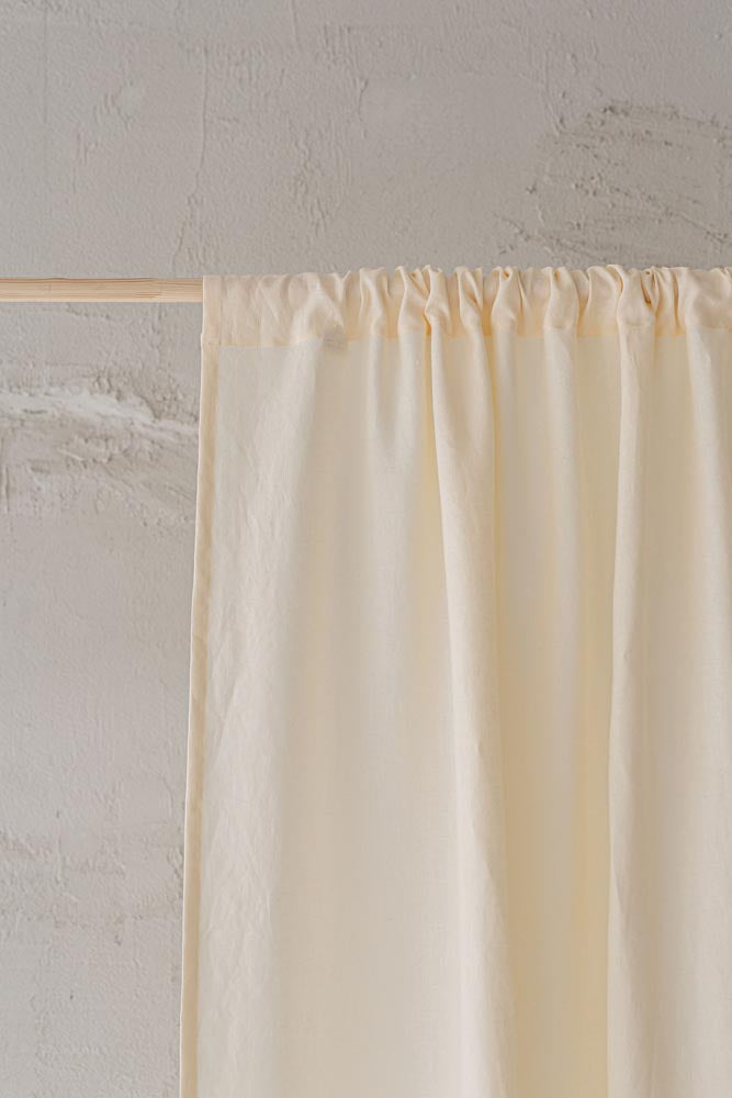 Cream linen curtain