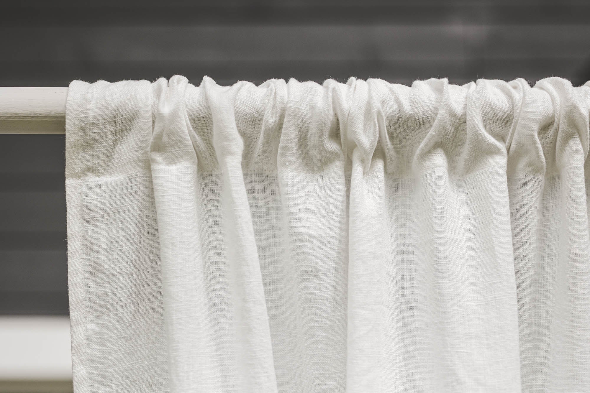 Off white linen curtain