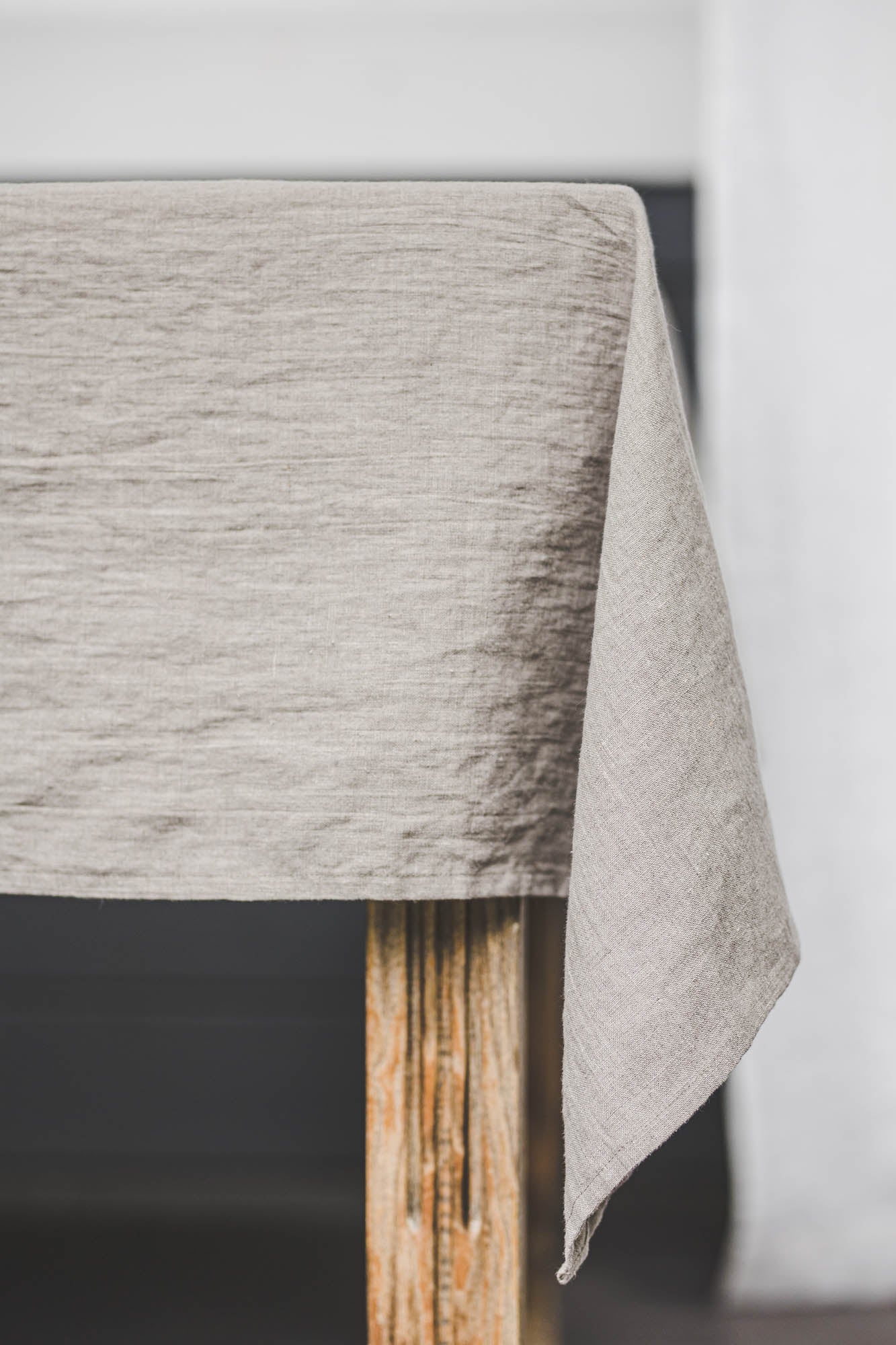 Natural linen tablecloth