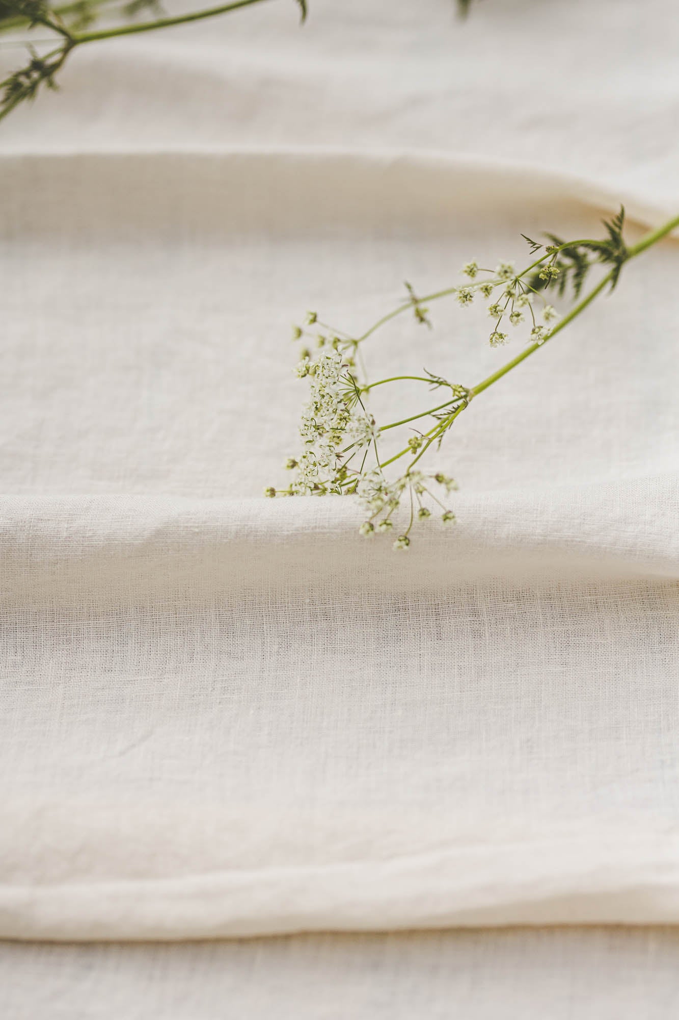 Cream linen tablecloth