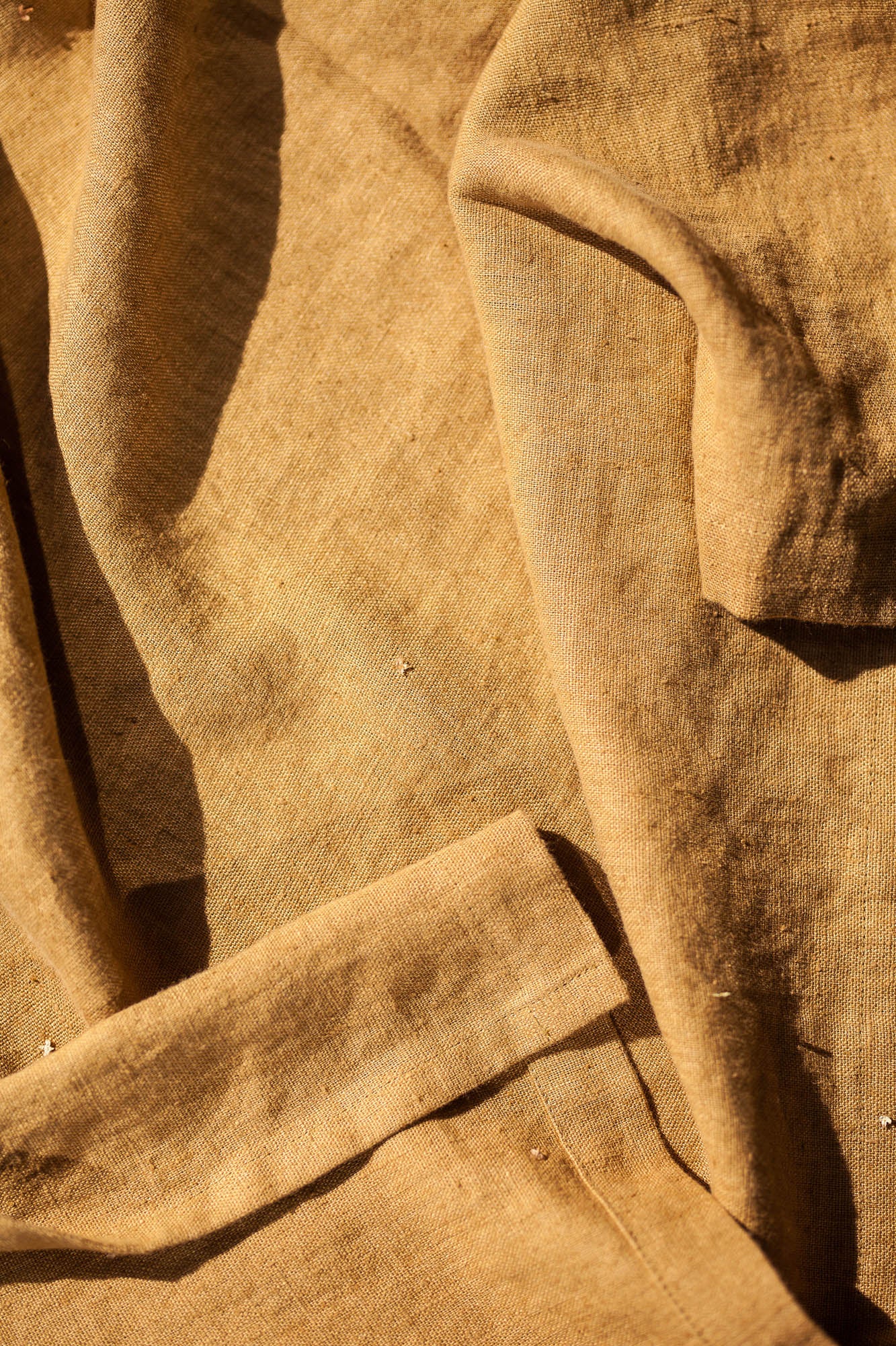 Camel linen beach blanket