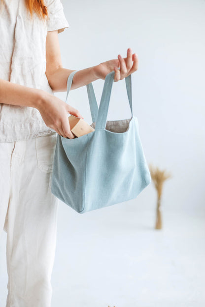 Ocean linen handbag