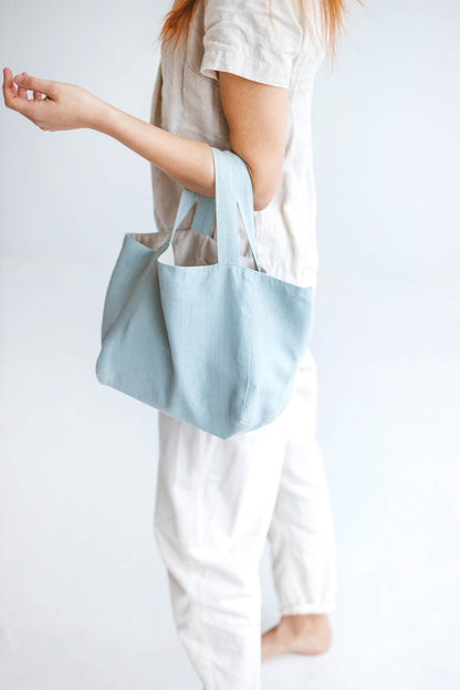 Ocean linen handbag